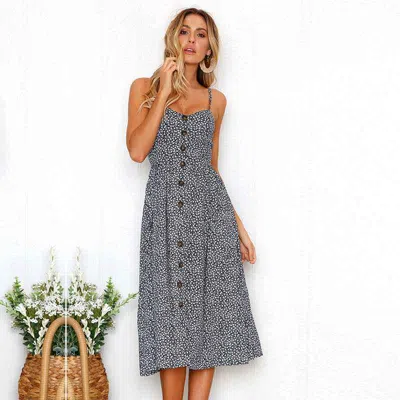 Truedames Plus Size Sexy Suspender Beach Dress & Summer Robe In Gray