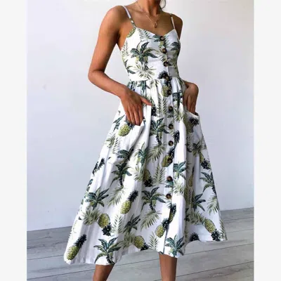 Truedames Plus Size Sexy Suspender Beach Dress & Summer Robe In Green