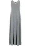 Truedames Plus Size Sleeveless Solid Acetate Long Maxi Dress In Gray