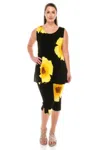 Truedames Plus Size Tank Capri Pant Set In Yellow