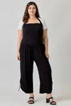 Truedames Plus Size Wide Leg Halter Style Jumpsuit In Black