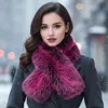 Truedames Plush Faux Fur Winter Scarf In Purple
