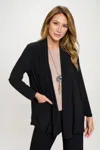 Truedames Pocket Draped Cardigan In Black