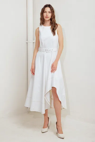 Truedames Poet's Muse Woven Midi Dress In White