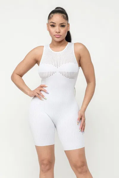 Truedames Poinetlle Stitch Romper In White