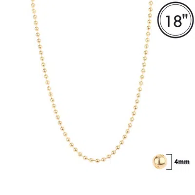 Truedames Polished Bead Chain Necklace In Gold