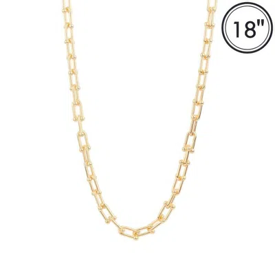 Truedames Polished U-link Chain Necklace In Gold
