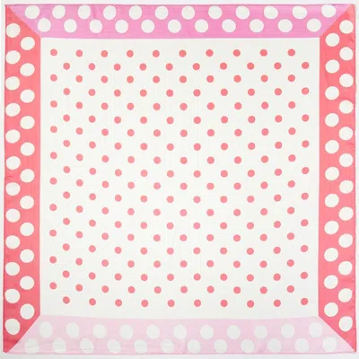 Truedames Polka Dot Pattern Square Bandana Scarf In Brown