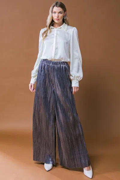 Truedames Porch Swing Kisses Woven Pants In Gray