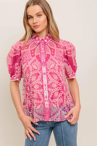 Truedames Precious Heart Woven Top In Multi