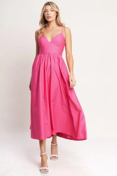 Truedames Pretty In Pink Woven Midi Dress