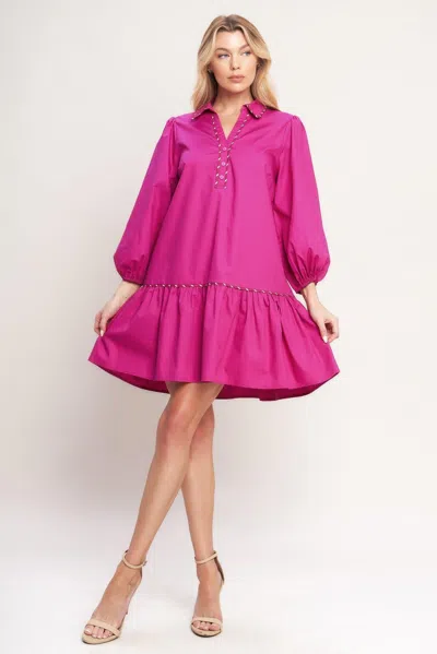 Truedames Pretty Much Perfect Woven Mini Dress In Pink