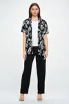 Truedames Print Bns Drape Jacket In Black