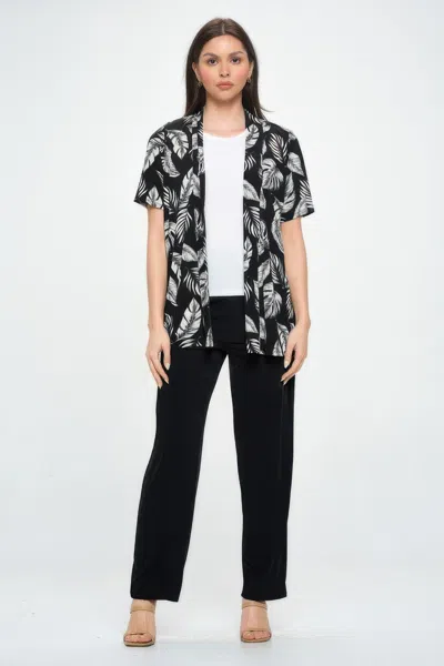 Truedames Print Bns Drape Jacket In Black