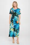 Truedames Print Bns Long Dress In Blue