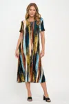 Truedames Print Bns Long Dress In Multi