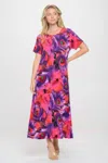Truedames Print Bns Long Dress In Multi