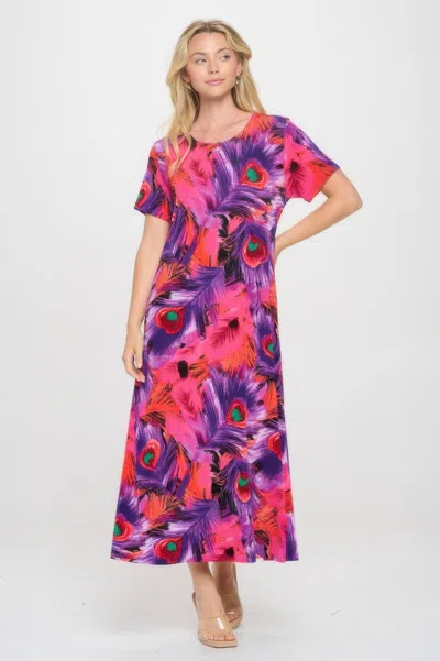 Truedames Print Bns Long Dress In Multi