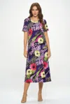 Truedames Print Bns Long Dress In Multi