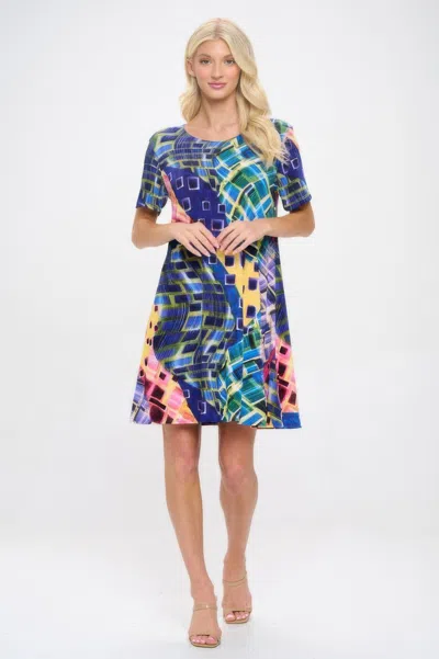 Truedames Print Bns Missy Dress In Multi