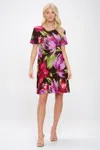 Truedames Print Bns Missy Dress In Multi