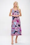 Truedames Print Bns Tank Long Dress In Multi