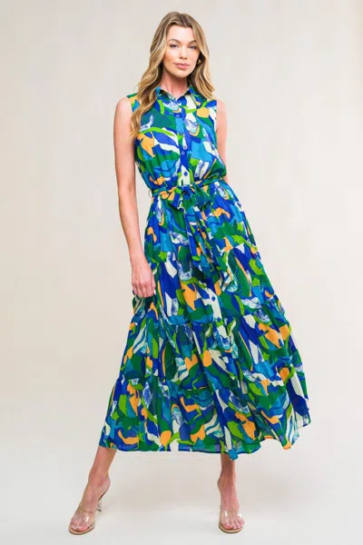 Truedames Pristine Chicness Woven Midi Dress In Multi
