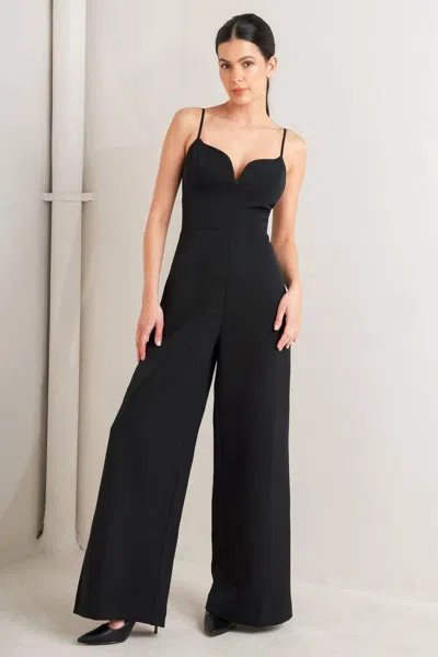Truedames Pristine Edge Black Woven Jumpsuit