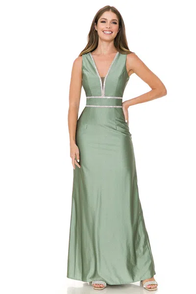 Truedames Prom Dress V-neck A-line Fully Lined Gala Gown In Multi