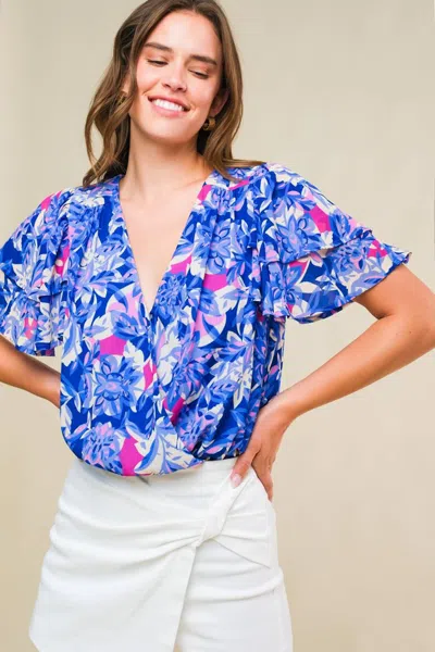 Truedames Promise Of Love Woven Top In Blue