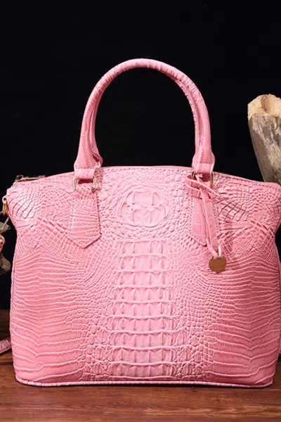 Truedames Pu Leather Handbag In Pink