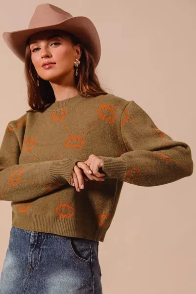 Truedames Pumpkin Rhombus Halloween Thanksgiving Sweater In Multi