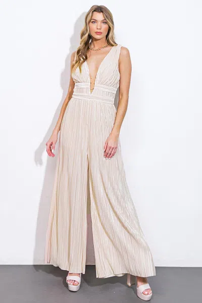 Truedames Pure Ambition Woven Jumpsuit In Brown