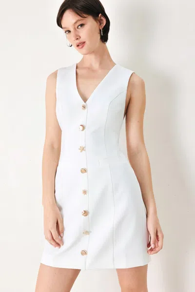 Truedames Pure Glam Woven Mini Dress In White