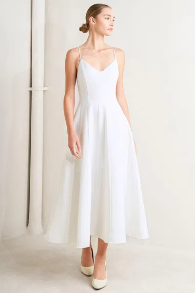 Truedames Pure Intention Woven Midi Dress In White