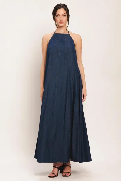 Truedames Quiet Statement Denim Midi Dress In Multi