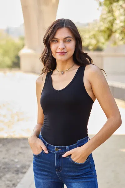 Truedames Racerback Tank Bodysuit In Blue