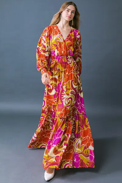 Truedames Ready For The Spotlight Woven Maxi Dress In Multi