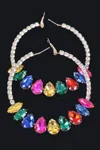 Truedames Rectangle Daggle Earring In Multi