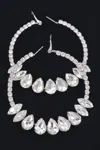 Truedames Rectangle Daggle Earring In Silver