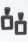Truedames Rectangular Chain Drop Earrings In Blue