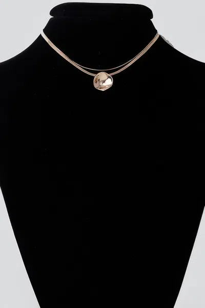 Truedames Reflection Plate Snake Chain Necklace In Gold