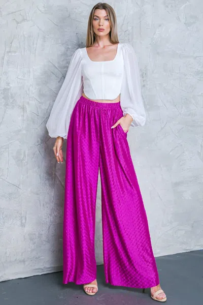 Truedames Regal Romance Woven Pants In Pink