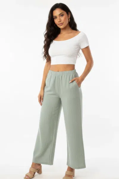 Truedames Relaxed Fit 100% Cotton Wide-leg Pants With Side Pockets In Multi