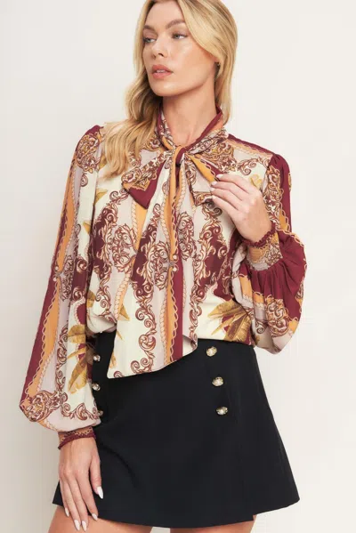 Truedames Renaissance Dream Woven Top In Multi