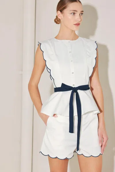 Truedames Resort Ready Woven Top In White