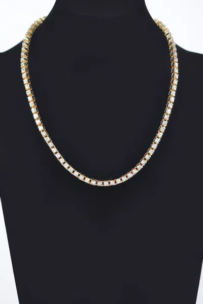 Truedames Rhinestone Chain Layered Necklace Chain In Gold