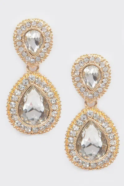 Truedames Rhinestone Dangle Earring In Gold