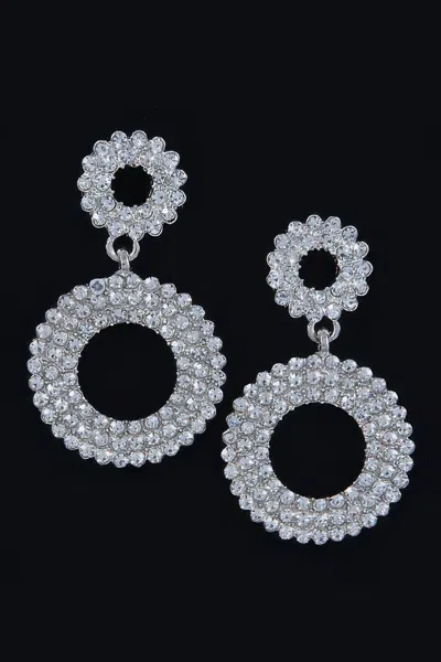 Truedames Rhinestone Dangle Earring In Silver