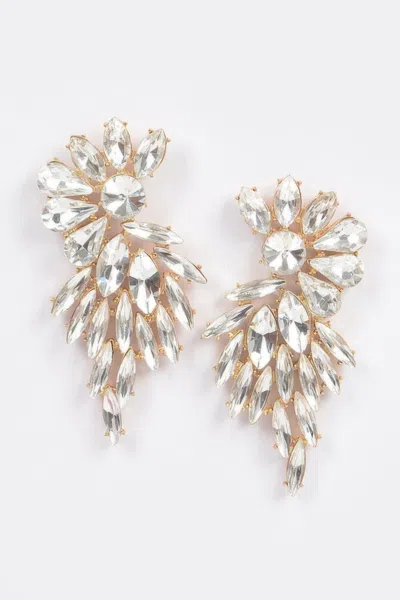 Truedames Rhinestone Earring In Gold